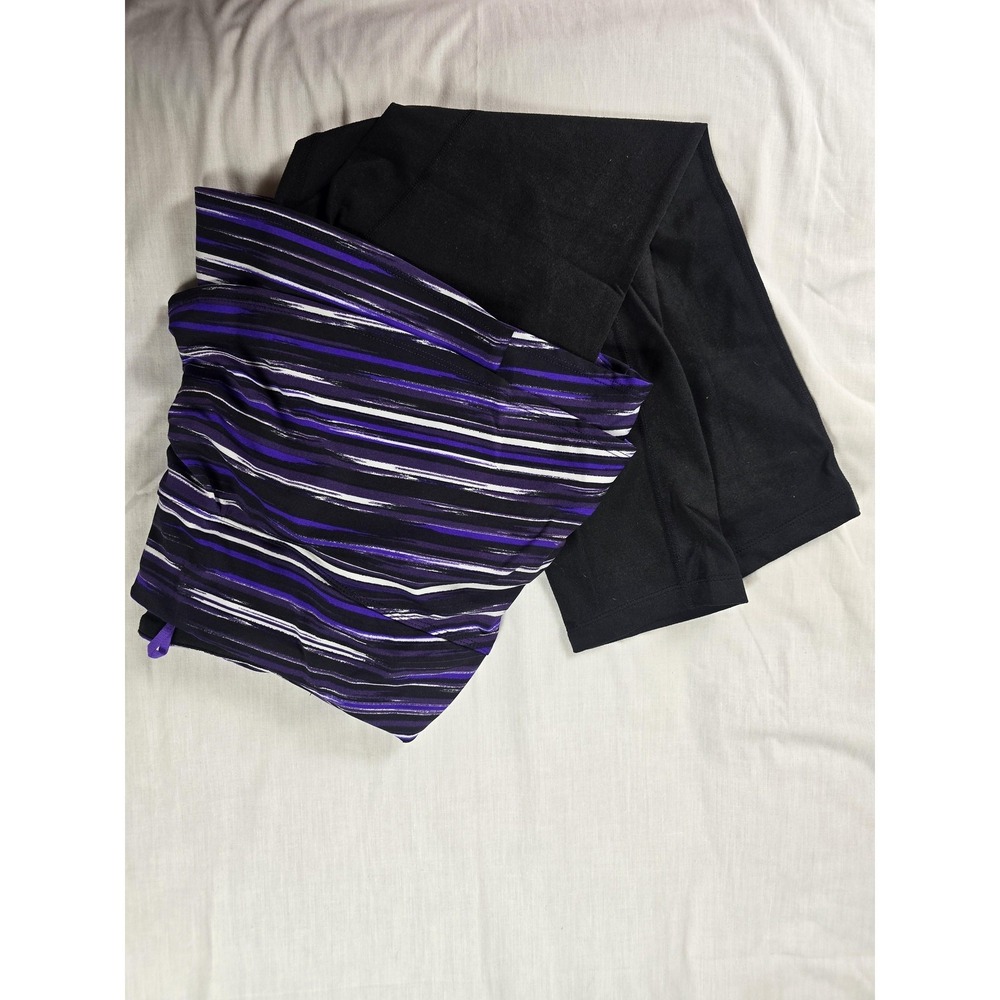 Athleta Leggings Womens Small Multicolor Stripe Skirted Ankle Yoga Gym Athletic